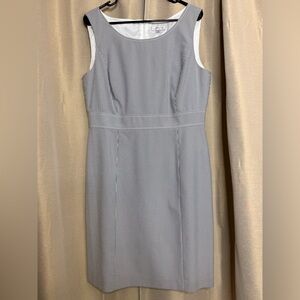 Tahari Gray Textured striped Dress